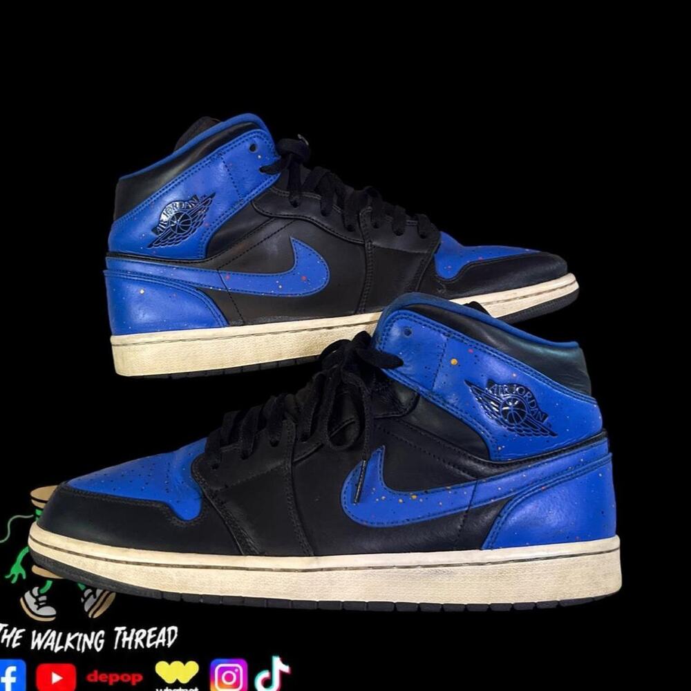 Air Jordan 1 Retro Mid OG 2018 Paint Splatter Size 11.5
